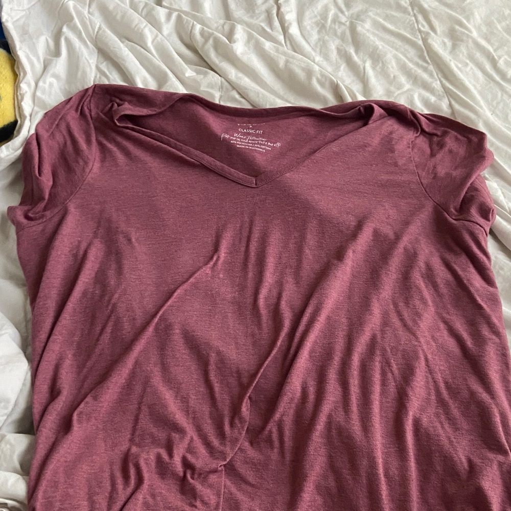 Banana Republic Short Sleeve Top in Burgundy